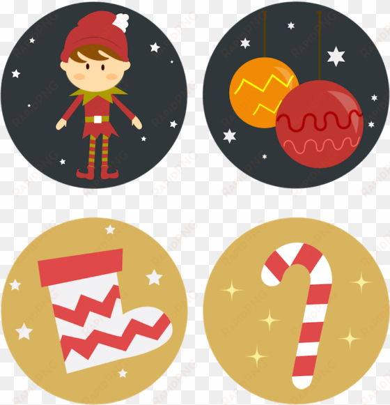 A Christmas Elf, Tree Ornaments, Stocking And A Yummy - Christmas Day transparent png image