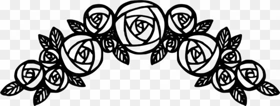 a cluster of roses icons png - roses black and white png