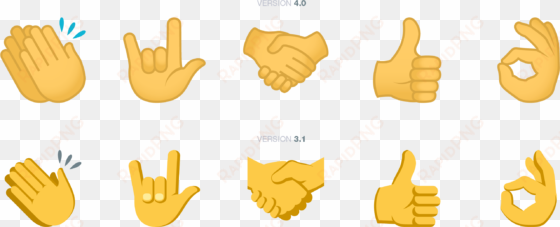 a comparison of hand emoji across emojione versions - blog