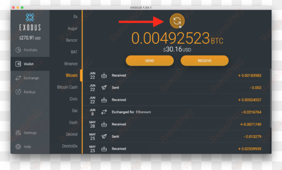 a dialogue asks you if you want to rescan the blockchain - knowledge base
