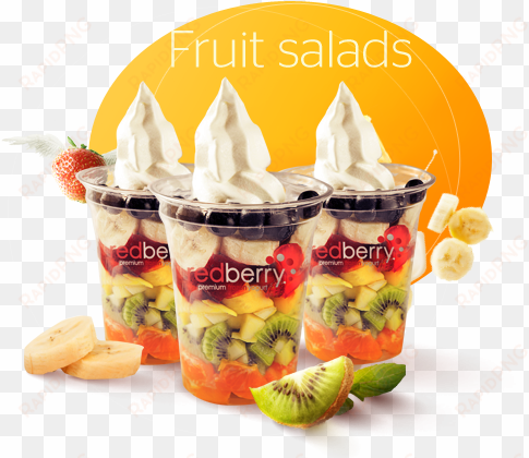 a fruit salad is a real vitamin bomb - frozen yogurt fruit png