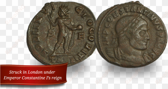 a genuine roman follis coin from the era of emperor - bronze