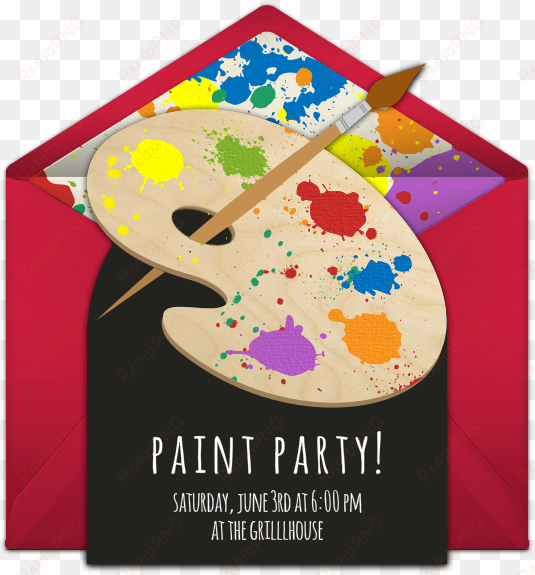 a great free birthday party invitation featuring a - blank sip and paint invitations