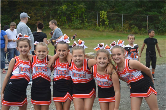 a group of our young cheerleaders posing