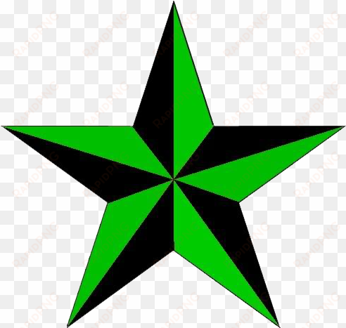 a little bit of rain - green nautical star