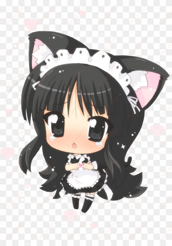 A Little Maid Neko For Today - Kawaii Neko Girl Chibi transparent png image