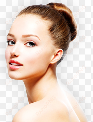 a model with an " - beauty parlour model hair face png
