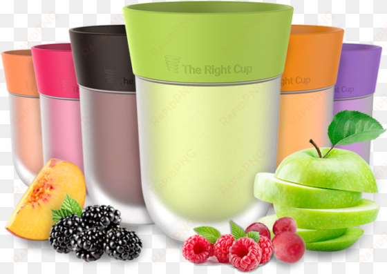 a pack of six flavored cups - right cup