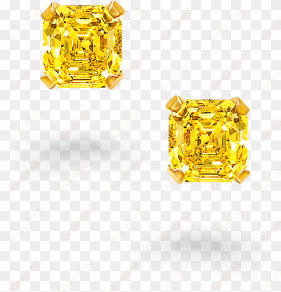 a pair of classic graff square emerald cut yellow diamond - graff diamonds