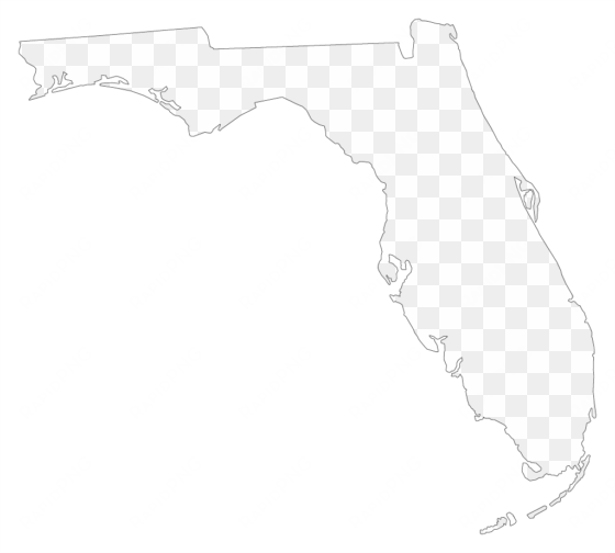 a plain frame map of florida - florida outline black