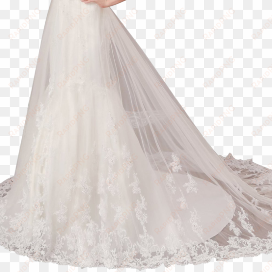 a-plum white sleeveless ball gown in lace wedding dress - wedding dress