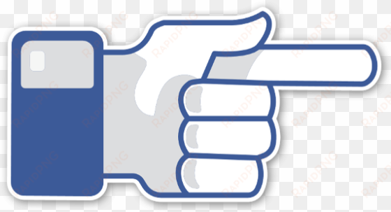 a pointing finger sticker - blue pointing finger sticker like