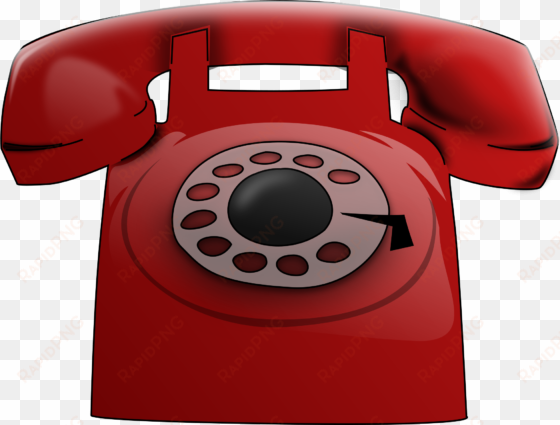 a red phone - rotary phone clip art