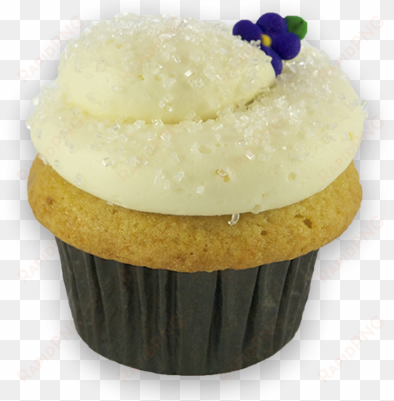 a rich vanilla cupcake filled with real blueberry cheesecake - cupcake
