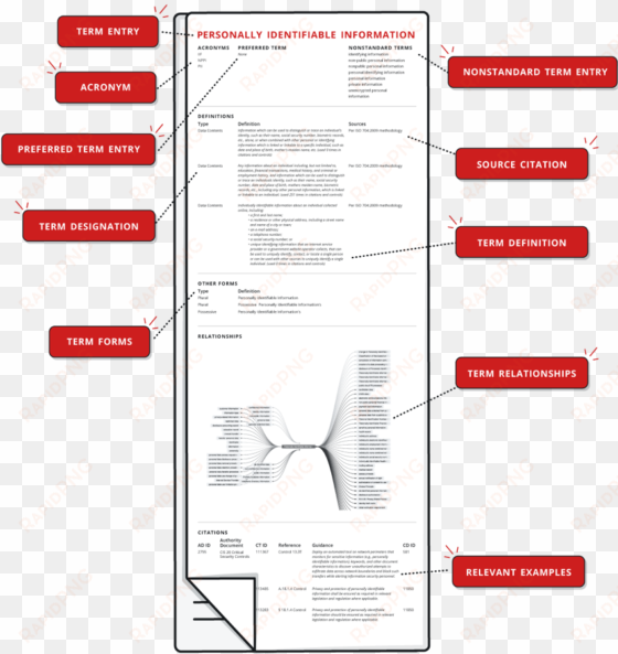 a sample dictionary entry from compliancedictionary - diagram