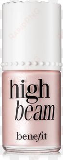 a satiny pink liquid face highlighter for a dewy glow - benefit cosmetics high beam face highlighter