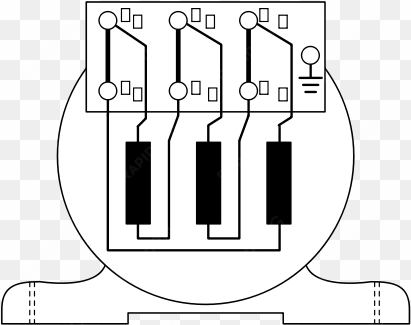 a simple representation of a electric 3-phase motor