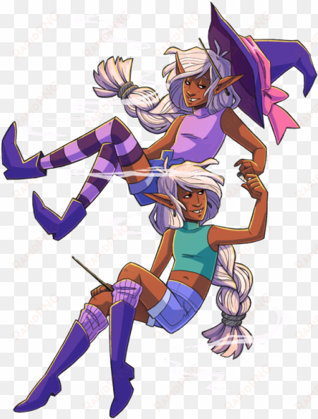 a transparent taako and lup for you all to enjoy - the adventure zone