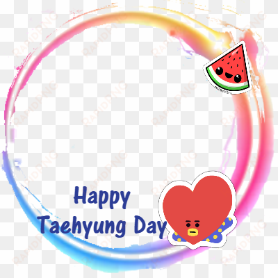 a twibbon made for the celebration of kim taehyung's - v