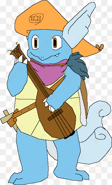 a wartortle bard - cartoon