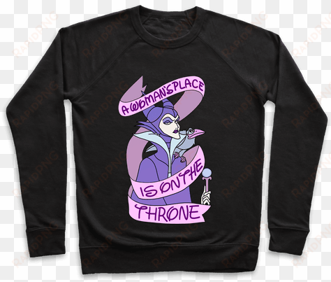 a woman's place is on the throne pullover - i m not a ghoul i just like coffee