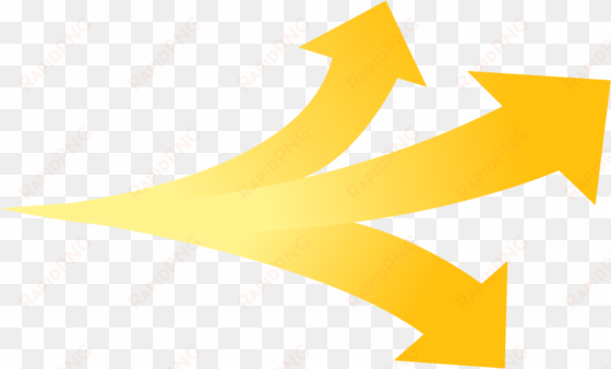 a49 trendarrow yellow threedirections - arrow three png