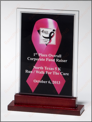 A6945 Breast Cancer Awareness Acrylic - Custom Breast Cancer Awareness Acrylic Award (4 7/8"x6 transparent png image