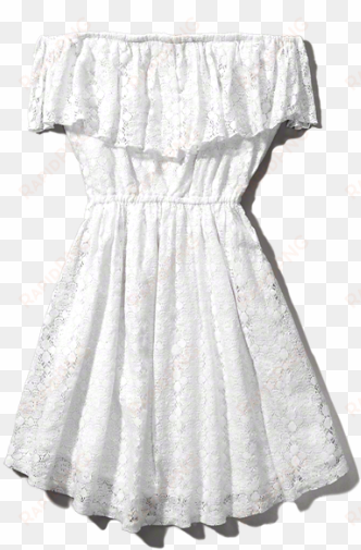 abercrombie white dress lace off the shoulder