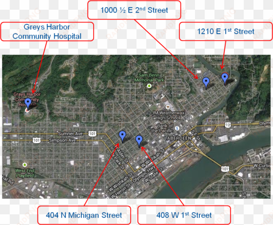 aberdeen - kurt cobain house map