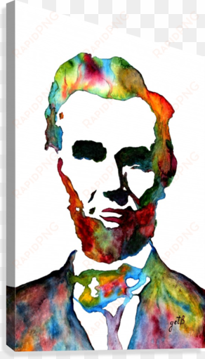 abraham lincoln original watercolor canvas print - abraham lincoln quotes hd