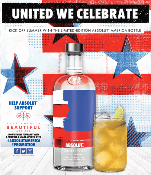 absolut® goes red, white and blue to celebrate the - absolut america