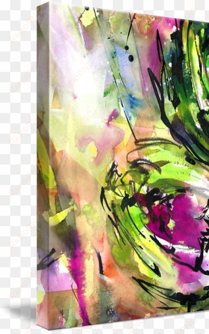 "abstract arti watercolor ink by ginette" by ginette - abstract artichoke art by ginette