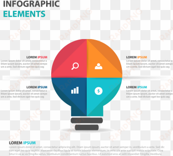 abstract colorful light bulb business infographics - corporate vector presentation png