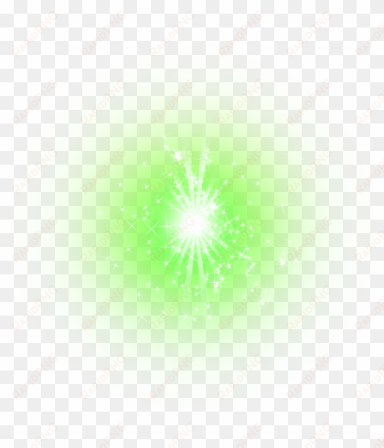 abstract light effect free png image - green light explosion