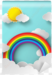 abstract paper rainbow - banner cartoon background