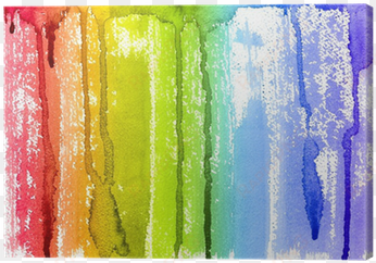 abstract watercolor rainbow paint brush and drips background - watercolor painting
