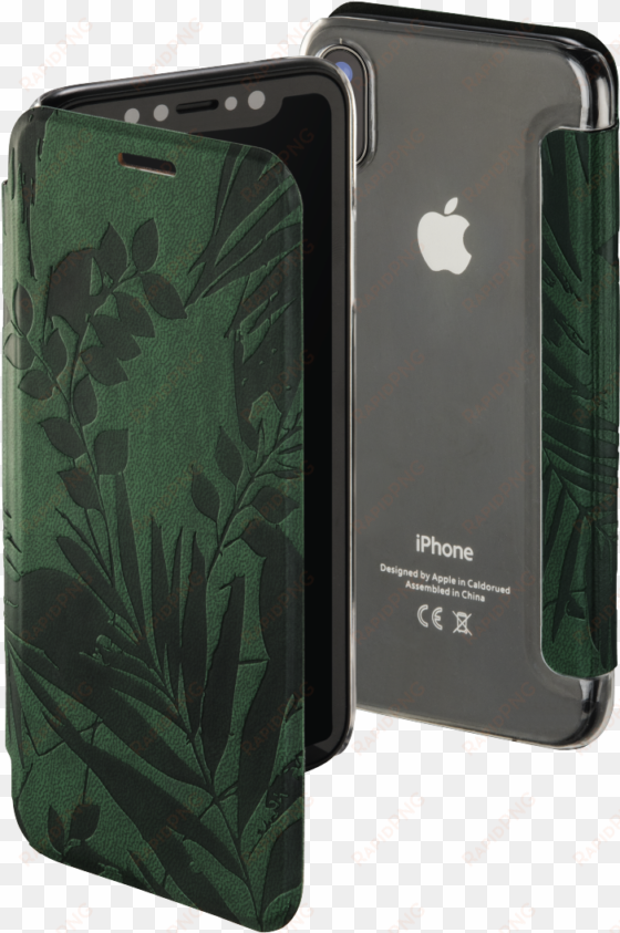 abx high-res image - hama "jungle leaves" booklet for apple iphone x