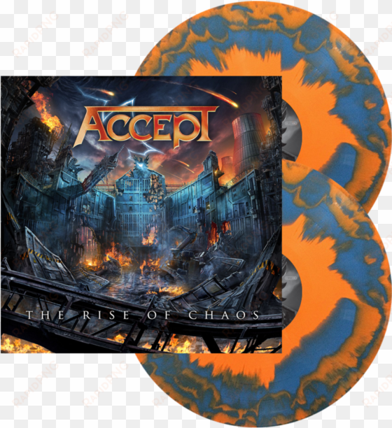 Accept The Rise Of Chaos Orange Blue Swirl Nuclear - Accept The Rise Of Chaos Vinyl transparent png image