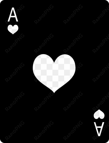 ace hearts card blackboard sticker - ace of hearts card black