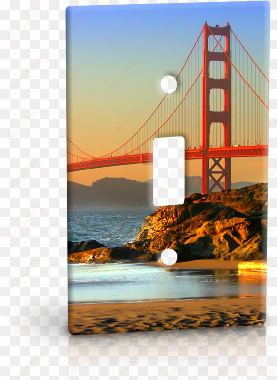 acrylic print light switch panels - golden gate bridge