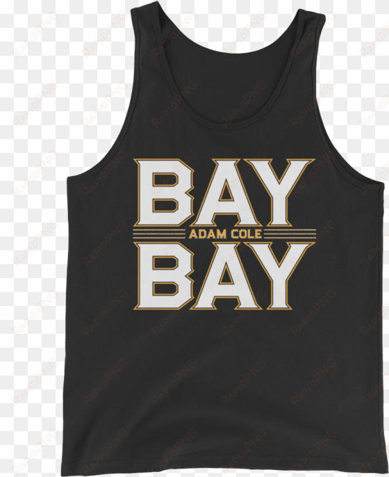 adam cole "bay bay logo" unisex tank top - bay bay logo adam cole