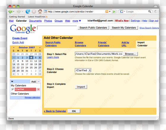 Add Ical Events To Google Calendar - Calendar transparent png image