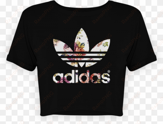 adidas crop top floral - adidas originals