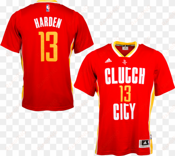 Adidas Houston Rockets James Harden "clutch City" Swingman - Houston Rockets Jersey Shirt transparent png image