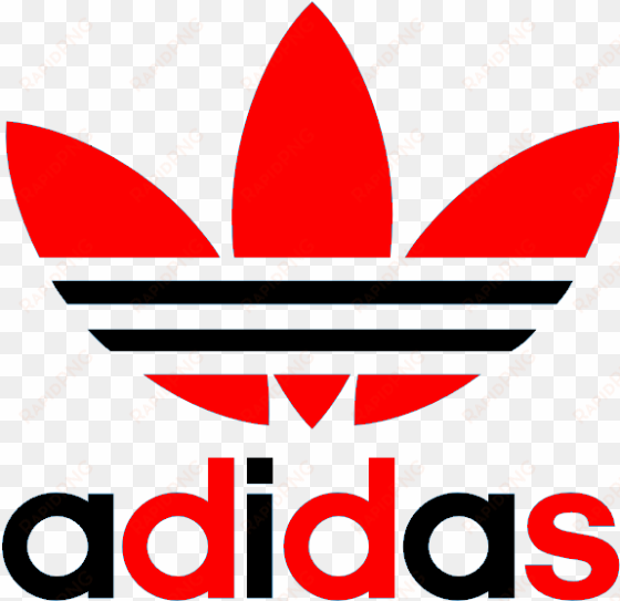 adidas logo png red - adidas originals trefoil crew m