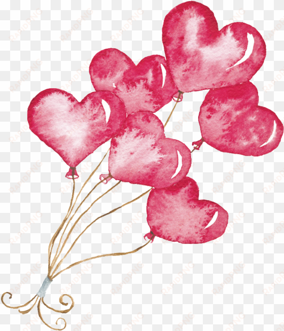 adorno de png transparente con amor globo - happy valentines day watercolor