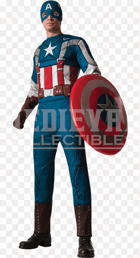 adult deluxe retro captain america costume - captain america the winter soldier captain america