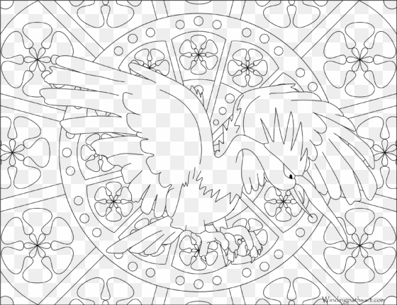 adult pokemon coloring page pidgeot - coloring book