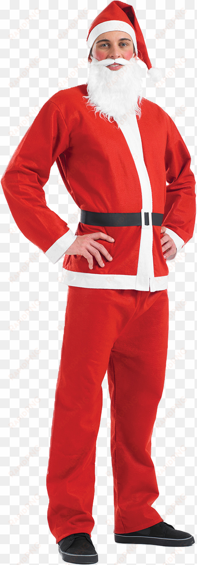 adult santa suit costume - adult mens santa suit costume - large - christmas fancy