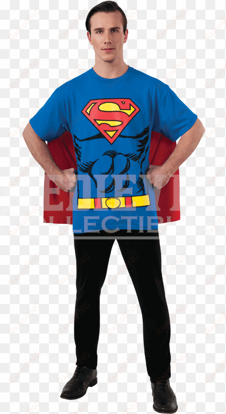 adult superman cape t-shirt - superman costume for halloween